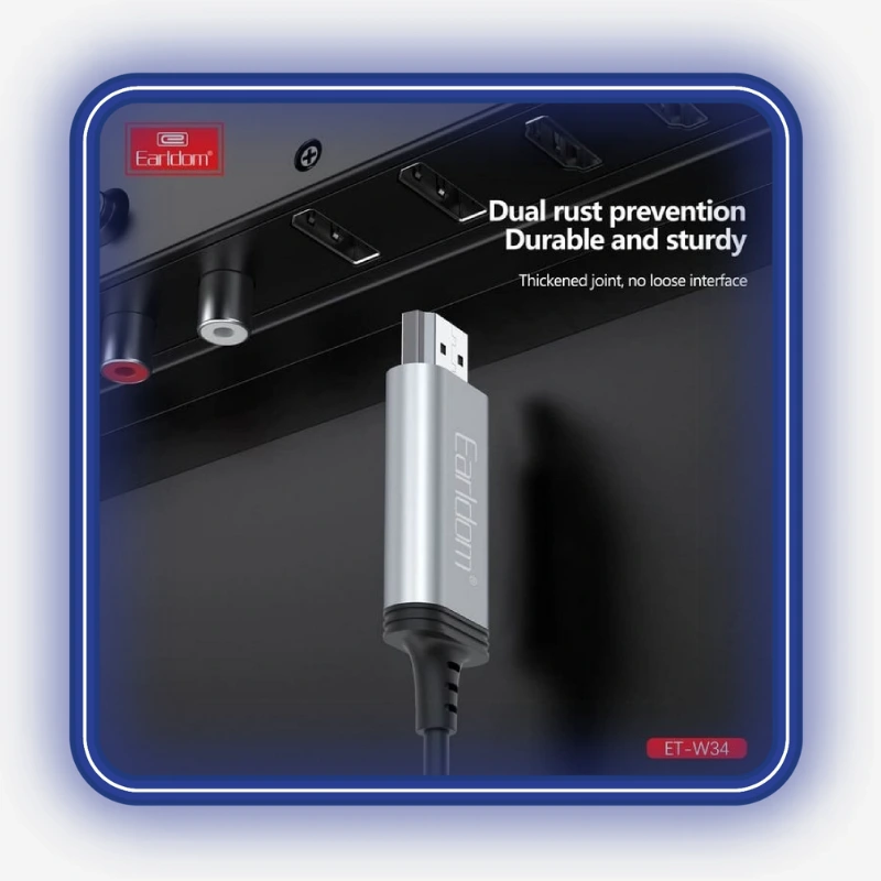 نمای کابل تبدیل Type-C به HDMI ارلدام مدل Earldom ET-W34