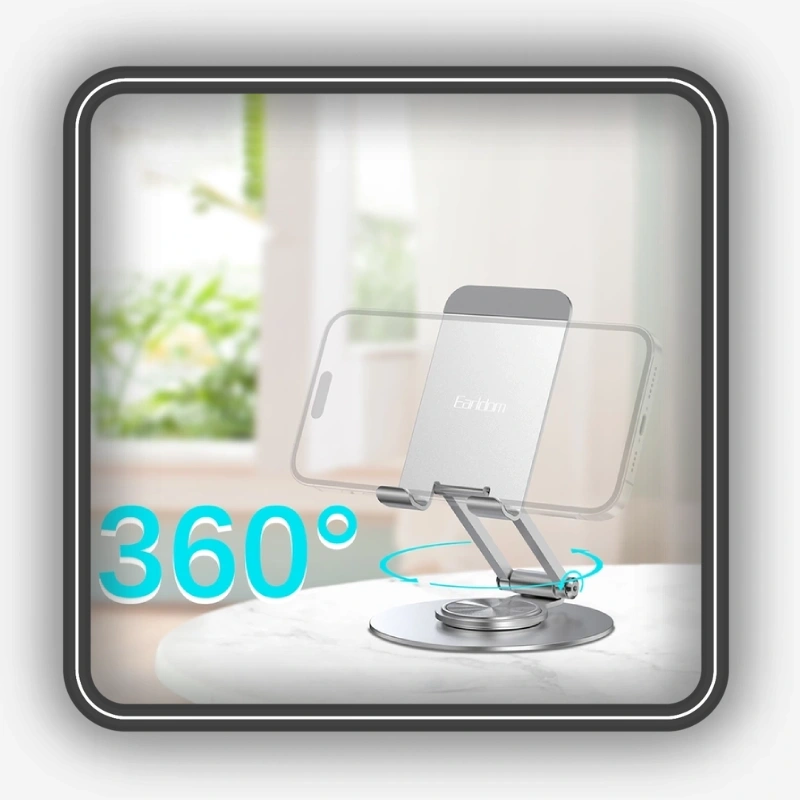 نمایش چرخش 360 درجه پایه نگهدارنده موبایل و تبلت ارلدام مدل Earldom ET-EH227