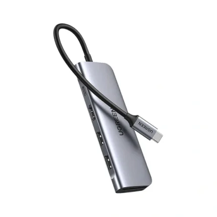 نمایش طراحی و اتصال هاب 6 پورت USB-C یوگرین مدل CM195 کد 70411