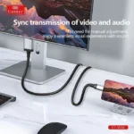 اتصال کابل تبدیل Type-C به HDMI ارلدام مدل Earldom ET-W34 به نمایشگر