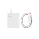 نمای شارژر دیواری شیائومی 67 وات به همراه کابل تبدیل USB-C