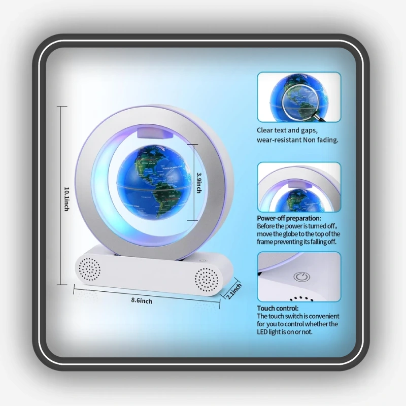 نمایش طراحی کره زمین اسپیکر بلوتوثی مدل Globe