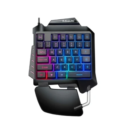 نمایش کیبورد گیمینگ K-Snake G92 با نورپردازی